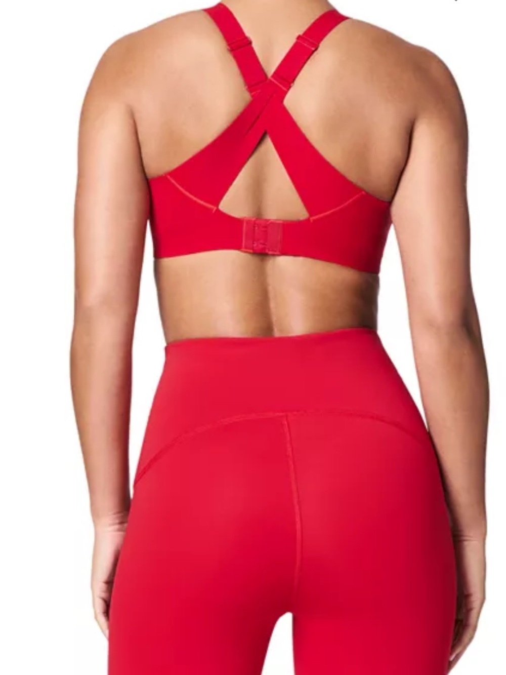 SPANX Red Cross-Back Sports Bra